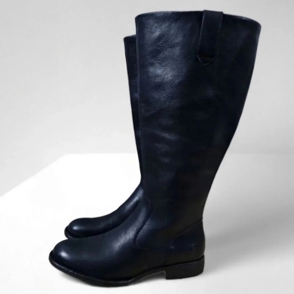 NEW Born Shaunie Knee High Boot Womens 6 Extended Calf Black Leather Tall Fall - Picture 1 of 13